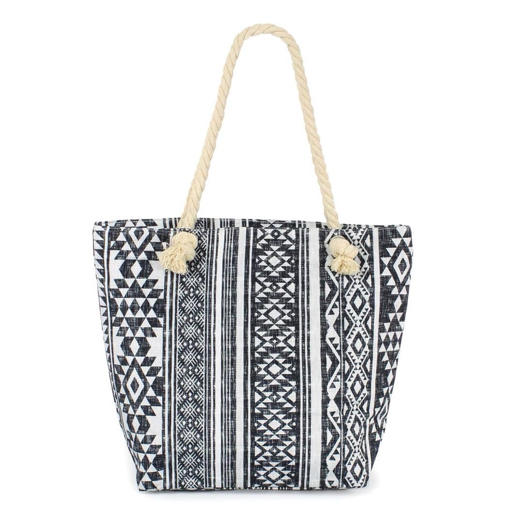 Aztec Print Beach Bag